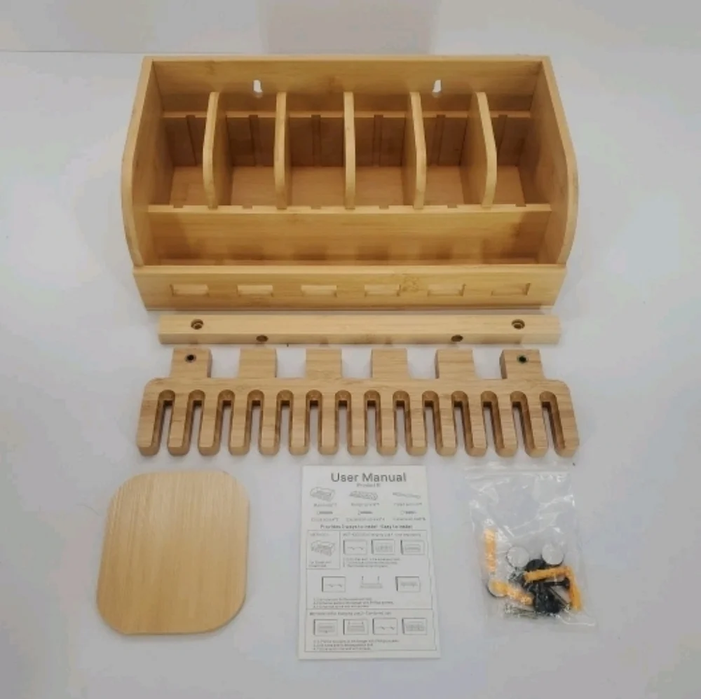 Bamboo Belt Or Tie Display Stand Or Organizer. New.